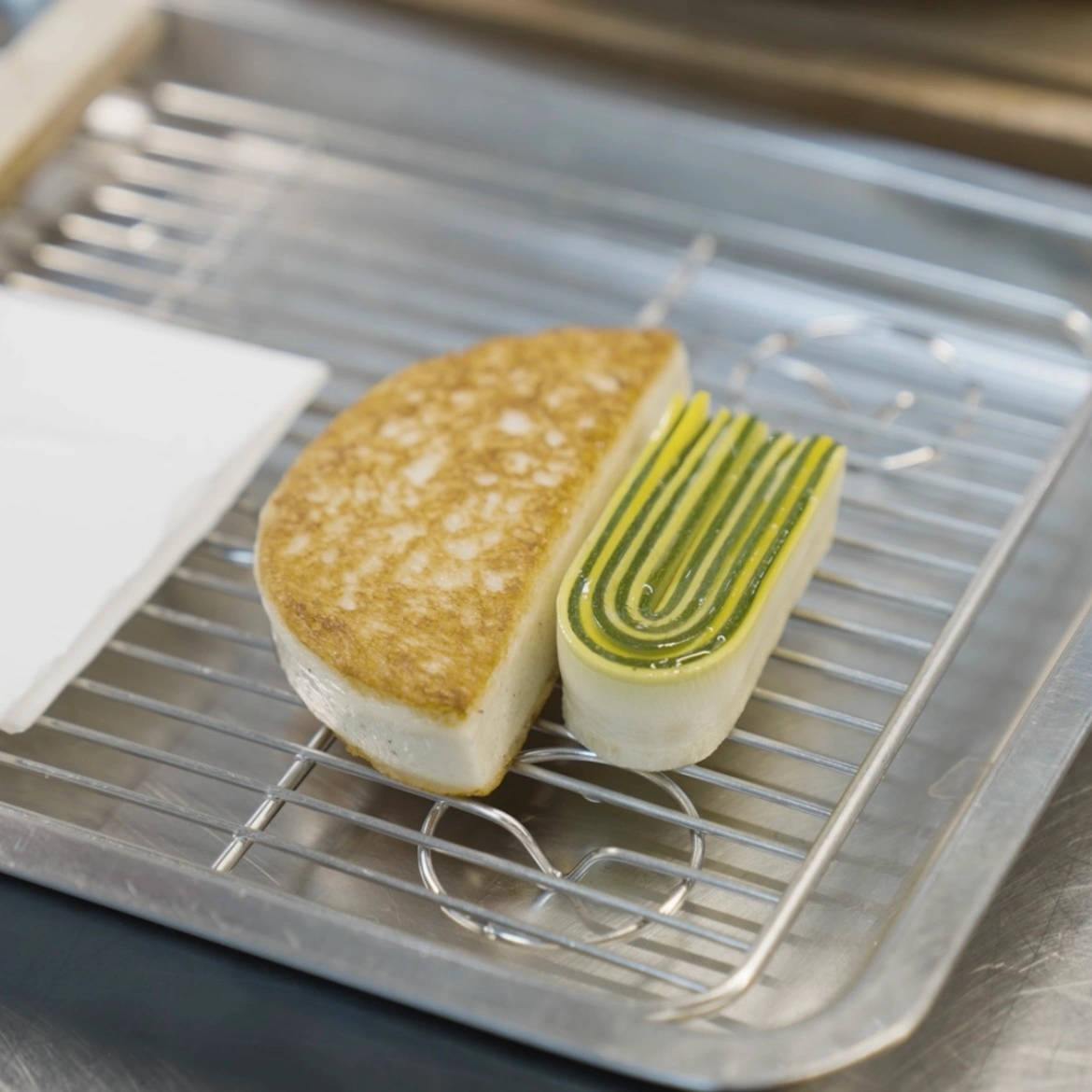 Fish Mousse Biscuit & Zucchini Mille-Feuille Recipe (With Video